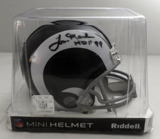 Tom Mack Mini Helmet Autographed