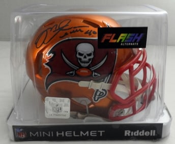 Mike Alstott Mini Helmet Autographed
