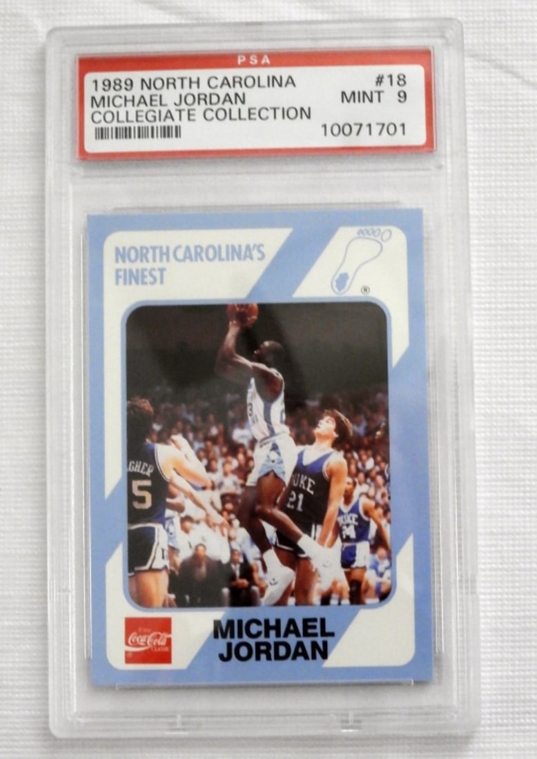 1989 North Carolina Michael Jordan 10071701: Collegiate collection. MINT 9. Graded by professional sports authenticator