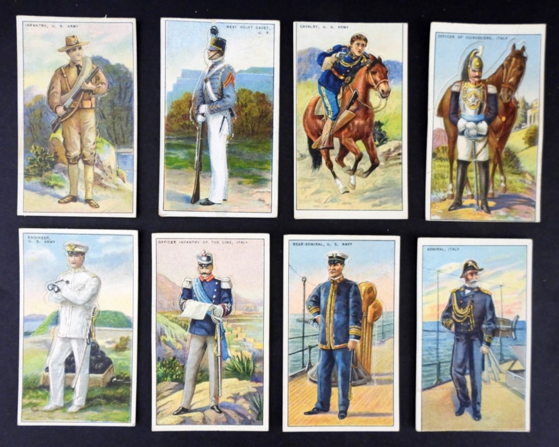 (8) 1909-13 T81 Military Series (1 of 2)