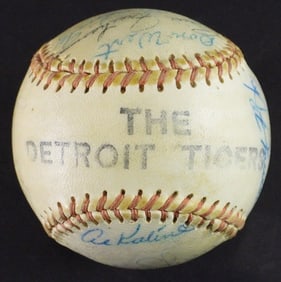 1960s/70s Detroit Tigers Team Signed Ball