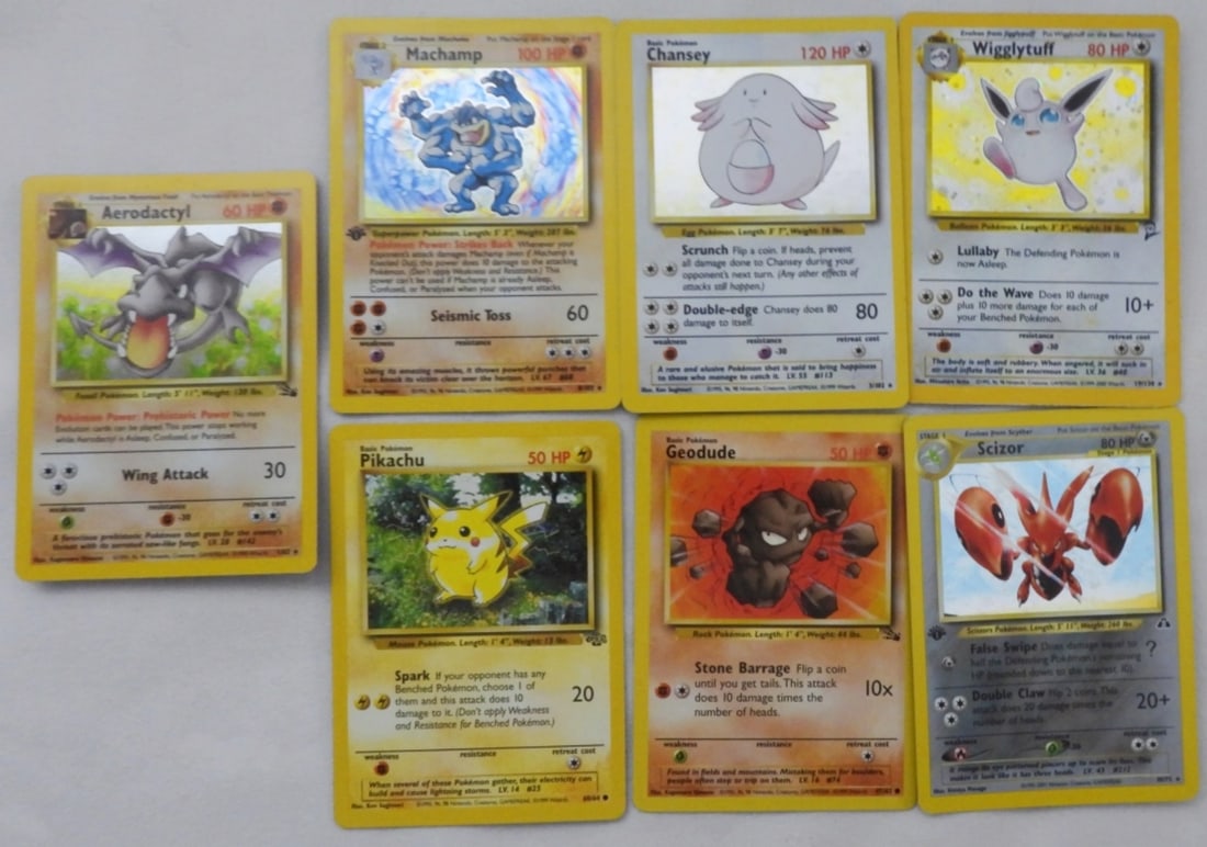 Lot of (7) Pokemon Cards (1 of 2)