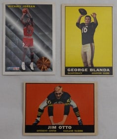 (3) Collectable Cards, 1 Basketball & 2 Football