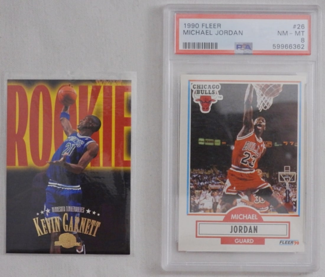1990 Fleer Michael Jordan & Kevin Garnett Cards (1 of 2)