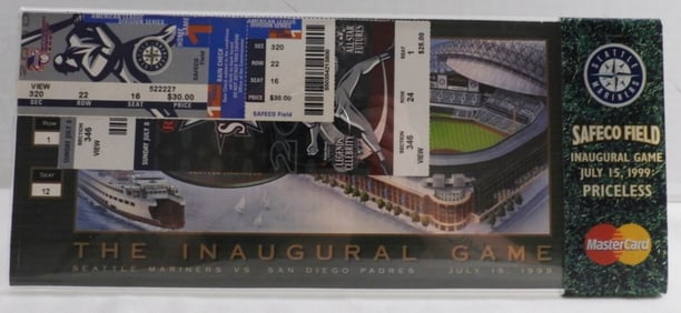 (2) Tickets to the Inaugural Game 1999