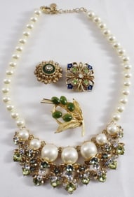 Charter Club Faux Pearl Necklace With Pins