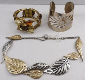 (2) Large Bracelet & Necklace