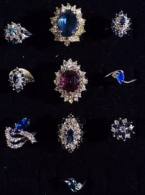 (10) Silver-Tone Rings