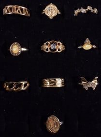 (10) Gold-Tone Rings
