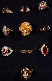 (10) Gold-Tone Rings