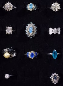 (10) Silver-Tone Rings