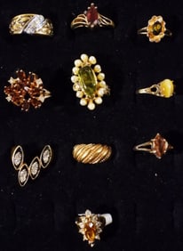 (10) Gold-Tone Rings
