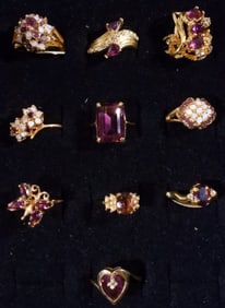 (10) Gold-Tone Rings