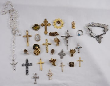 Large Mixed Lot Of Religious Jewelry