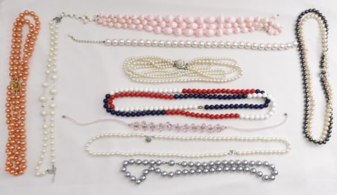 (10) Beaded Necklaces