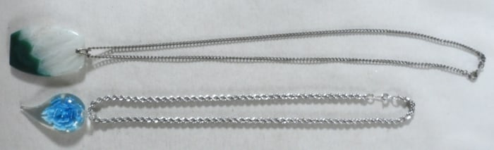 (2) Beautiful Necklaces With Large Pendants