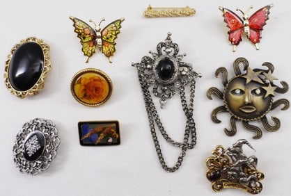 Variety Of (10) Brooches