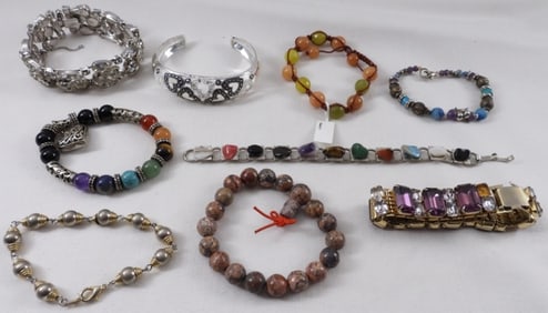 Variety Of (9) Chunky Bracelets