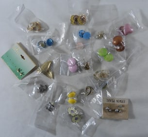 (20) Pairs Of Post Earrings