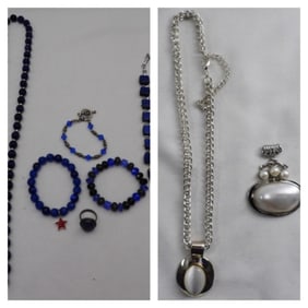 (5) Necklaces, (3) Bracelets, & Ring