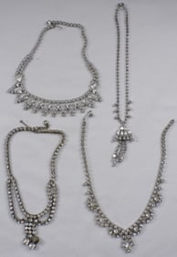 (4) Rhinestone Necklaces