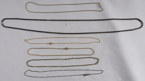 Variety of (6) Chain Necklaces