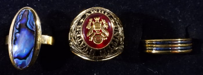 (3) Gold-Toned Rings