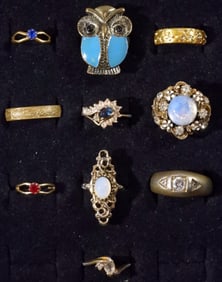 (10) Gold-Tone Rings