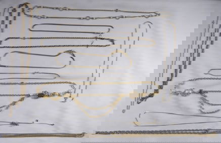 (10) Gold-Tone Necklaces