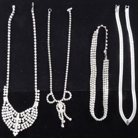 (3) Silver-Toned Necklaces