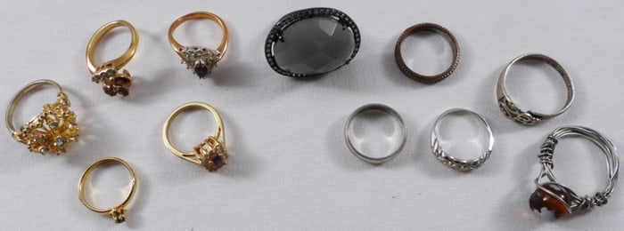 (11) Silver-Toned & Gold-Toned Rings