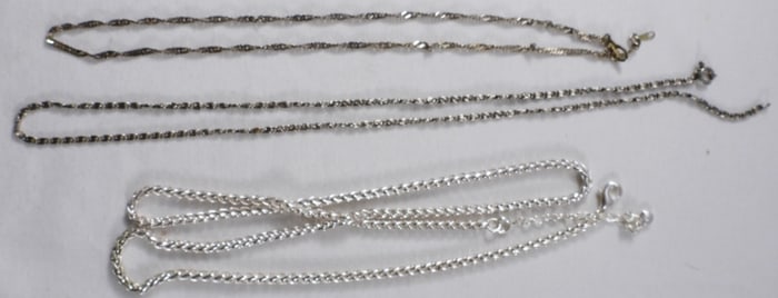 (2) Silver Tone Necklaces