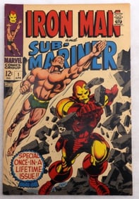 1968 Iron Man and Sub-Mariner #1 12-Cent issue