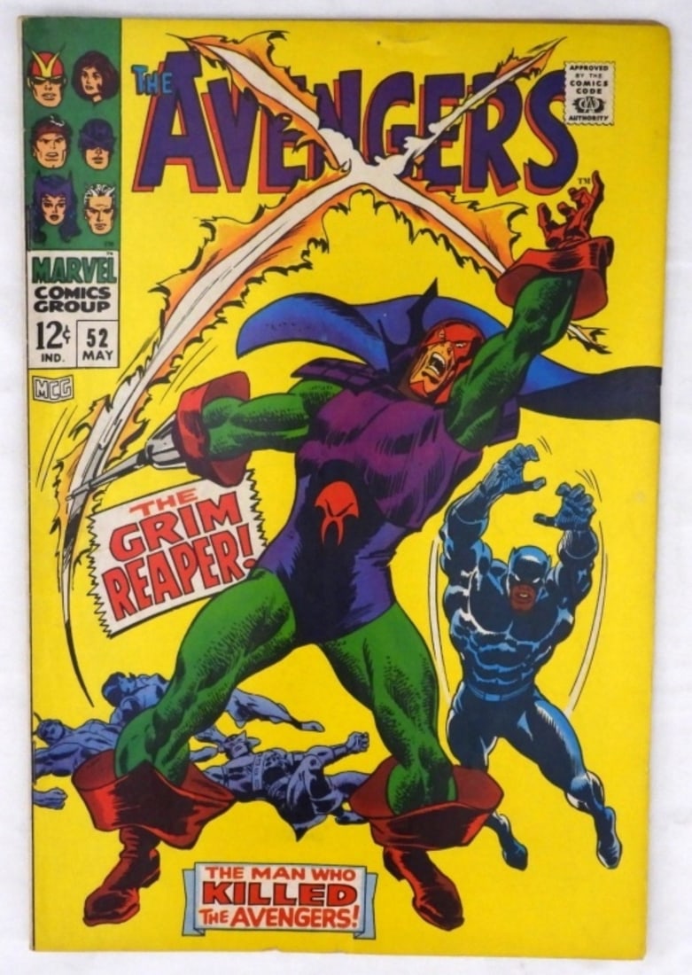 The Avengers #52 " The Grim Reaper": VG condition. First appearance of the Grim Reaper, brother of Wonder Man