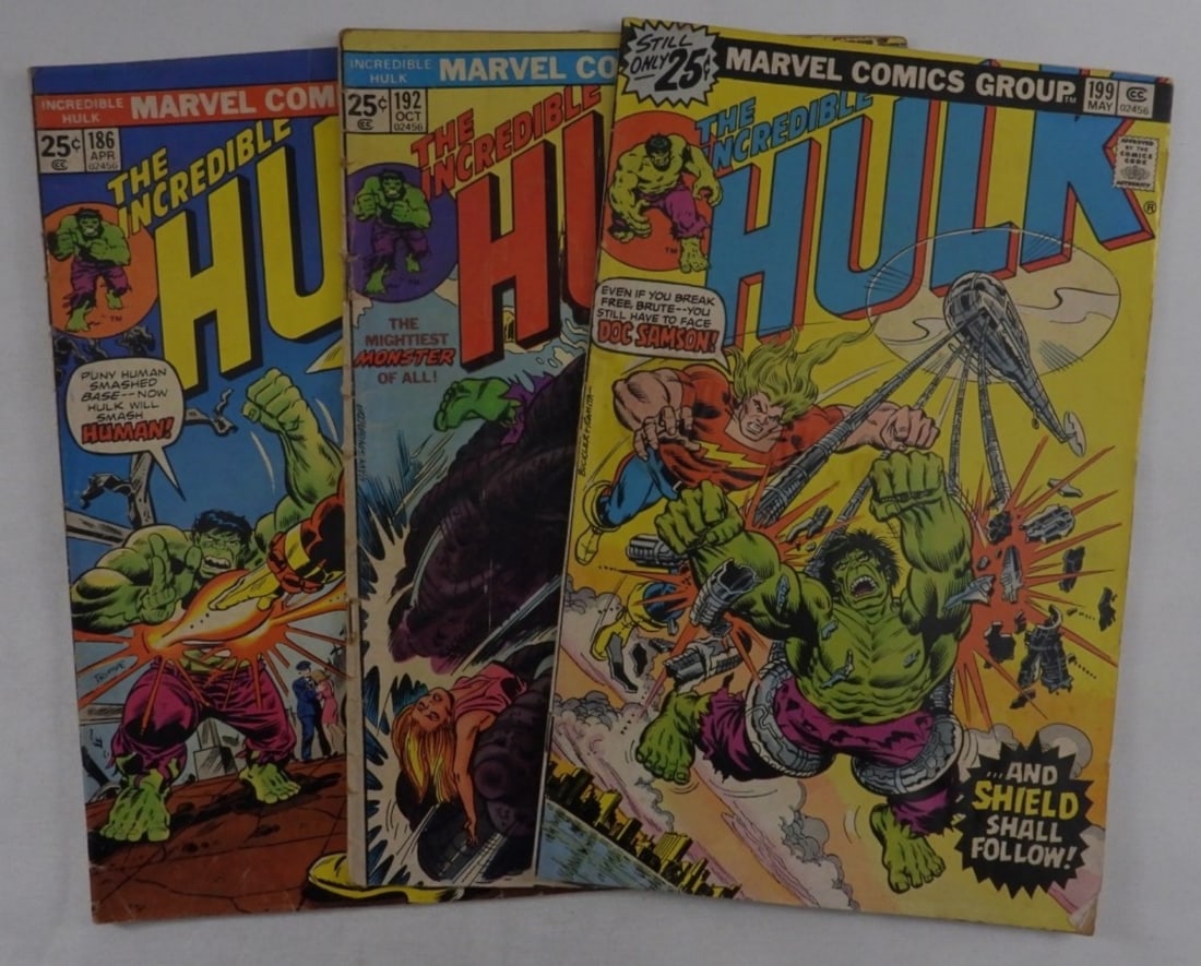 Three The Incredible Hulk: Numbers: 186, 192, and 199