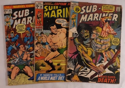 (3) Bronze Age Marvel Sub-Mariner