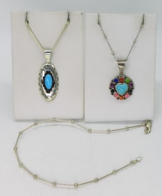 Turquoise Sterling Necklaces & Bracelet