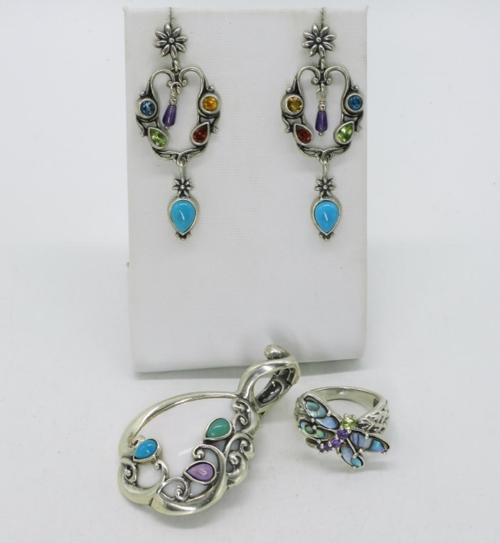 Carolyn Pollack White Agate Pendant & More (1 of 3)