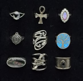 Nine Fashion Rings, Opal & More