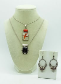 Sterling Pendant Necklaces & Earrings