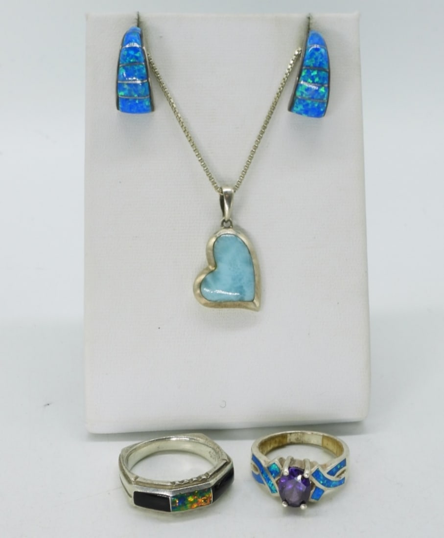 Opal, Amethyst & Larimar Sterling Jewelry (1 of 2)