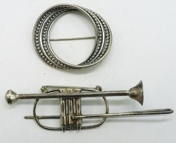 Danecraft & Trombone 925 Brooches
