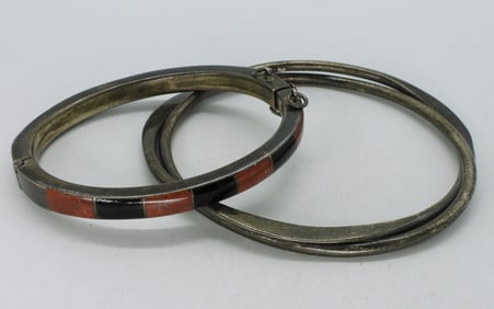 2 Vintage 925 Bangle Bracelets