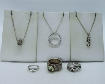 Bridal Style Sterling Necklaces & Rings