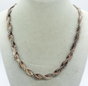 Vintage Sterling & Gold Tone Necklace