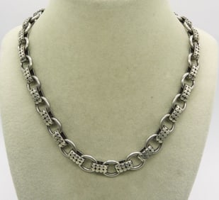Interesting Sterling Fashion Necklace