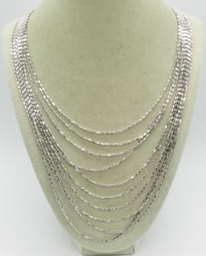 Multi Strand Sterling Fashion Necklace