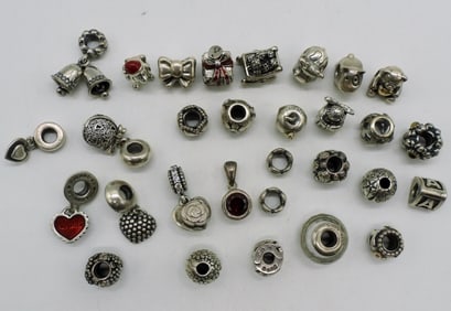 30 Sterling Pandora Style Charms