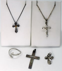 5 Religious Sterling Pendants & More