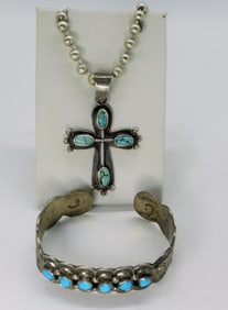 Turquoise Sterling Necklace & Bracelet